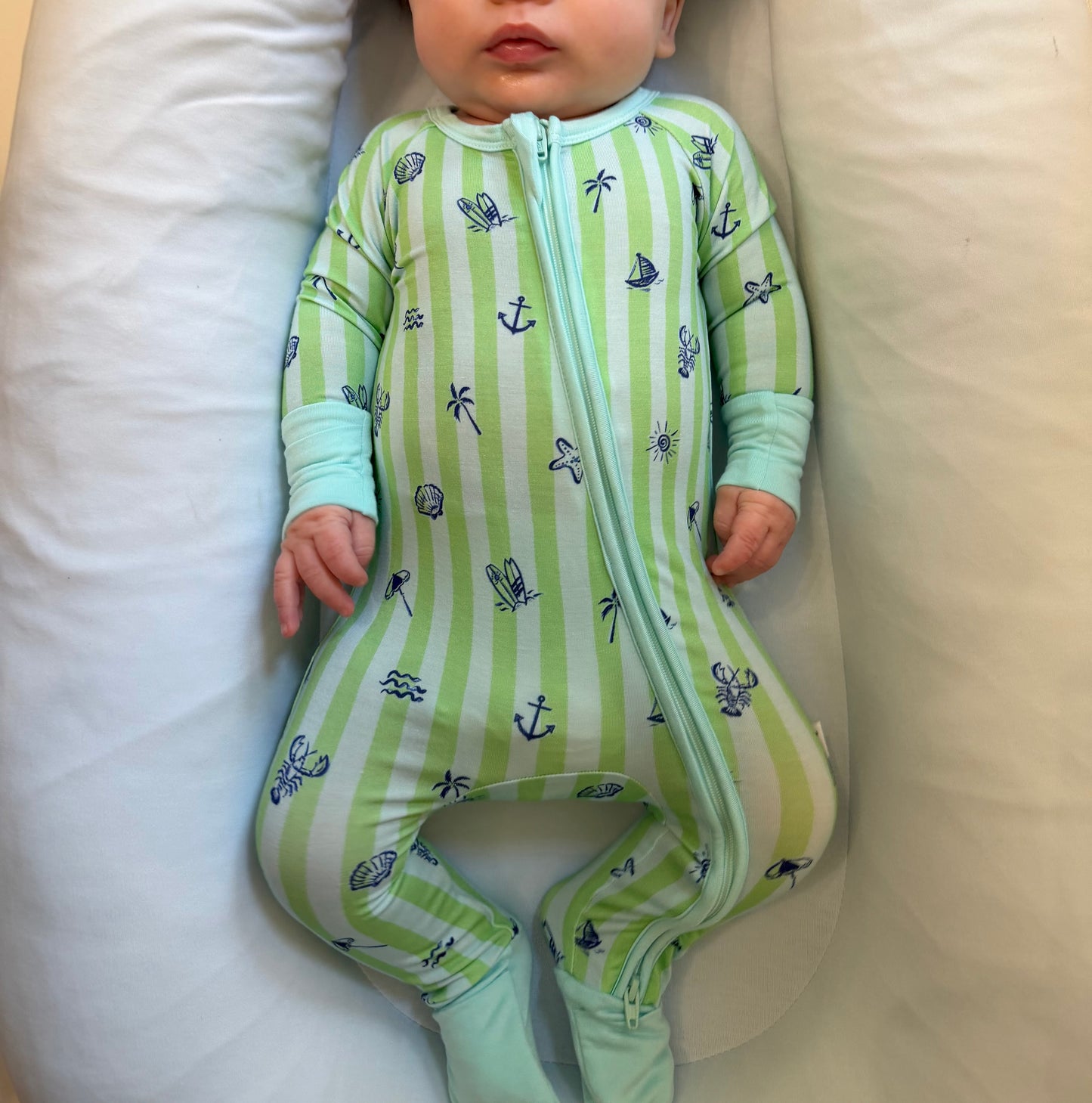 Low Tide - Zipper Footie Pajamas