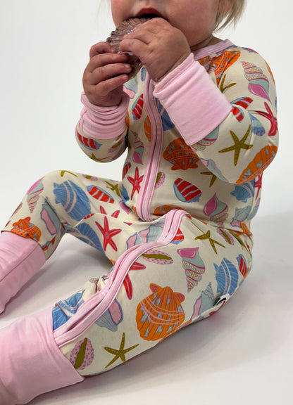 Shore Thing - Zipper Footie Pajamas