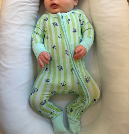 Low Tide - Zipper Footie Pajamas