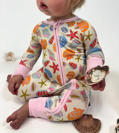 Shore Thing - Zipper Footie Pajamas