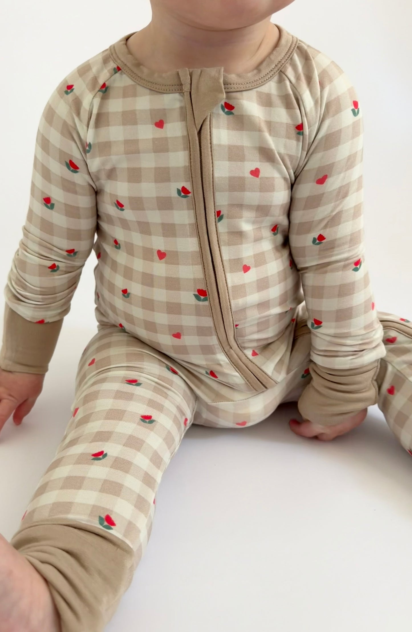 Petal & Plaid  - Zipper Footie Pajamas