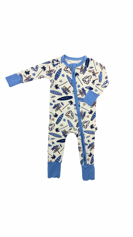 Coastal Cruiser - Zipper Footie Pajamas